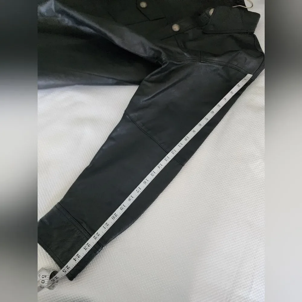 X Element Black Leather Shirt Jacket Motorcicle